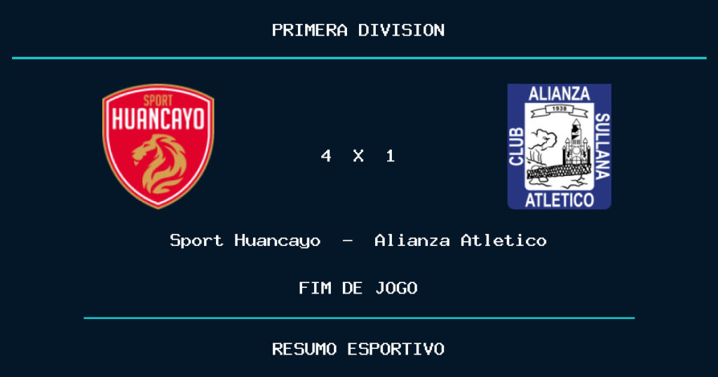 Sport Huancayo vence Alianza Atletico por 4 a 1