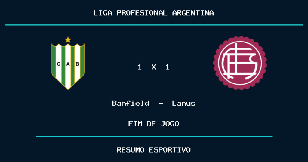 Banfield e Lanus empatam por 1 a 1