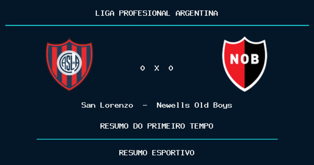 San Lorenzo 0 x 0 Newells Old Boys: como foi o primeiro tempo