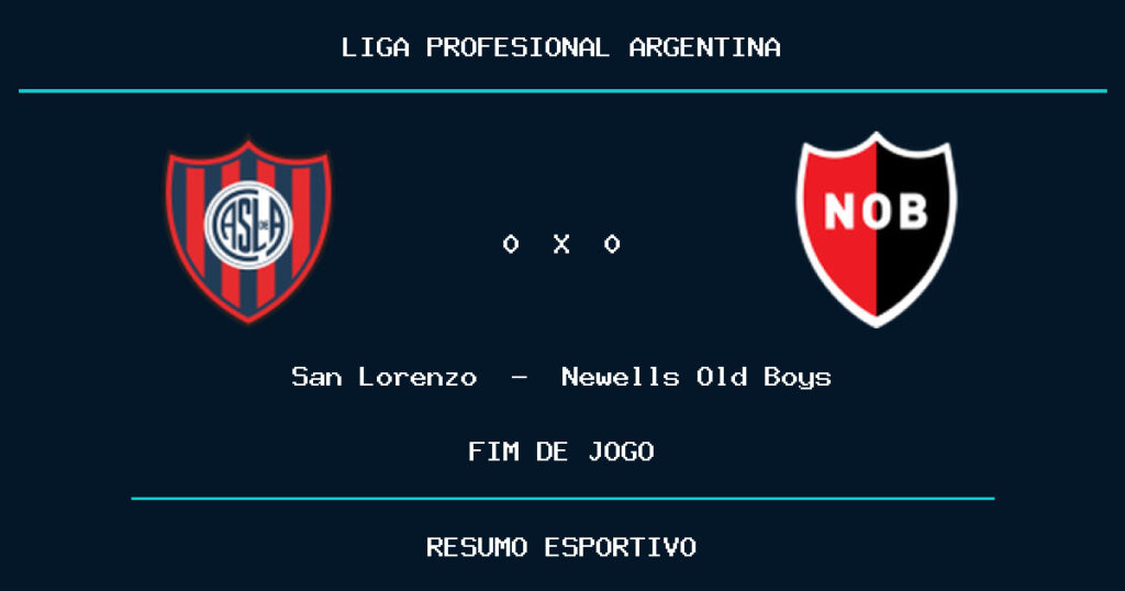 San Lorenzo e Newells Old Boys empatam por 0 a 0