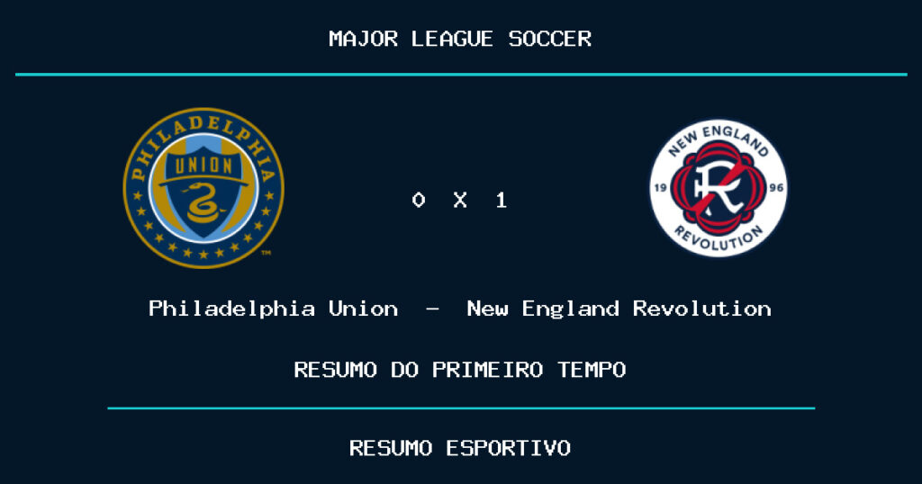 Philadelphia Union 0 x 1 New England Revolution: como foi o primeiro tempo