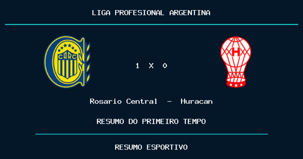 Rosario Central 1 x 0 Huracan: como foi o primeiro tempo