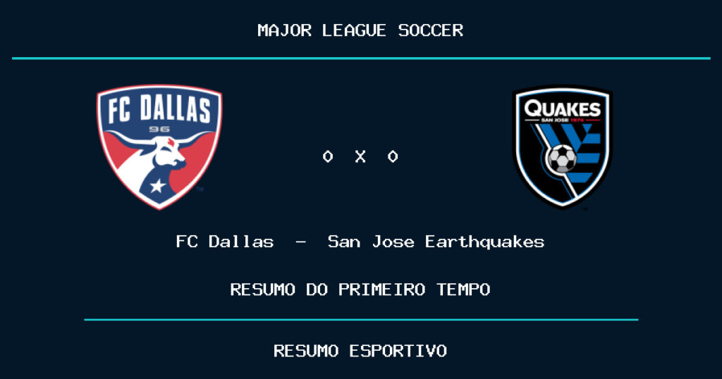 FC Dallas 0 x 0 San Jose Earthquakes: como foi o primeiro tempo