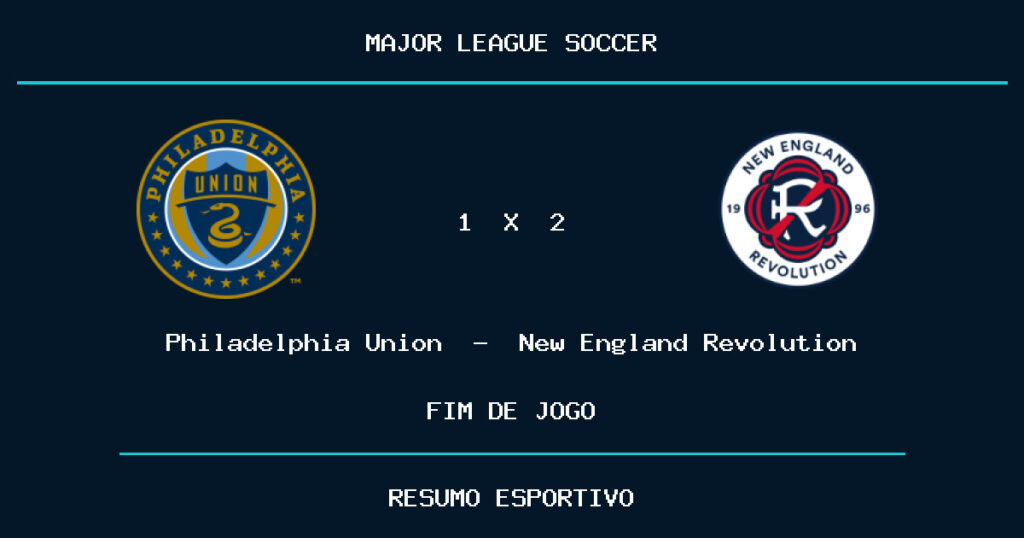 New England Revolution vence Philadelphia Union por 2 a 1