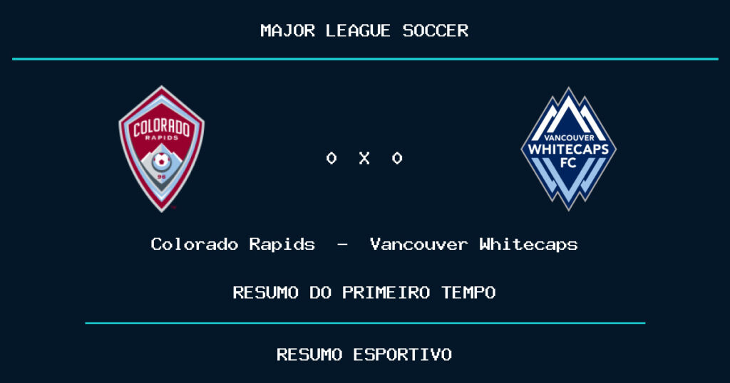 Colorado Rapids 0 x 0 Vancouver Whitecaps: como foi o primeiro tempo