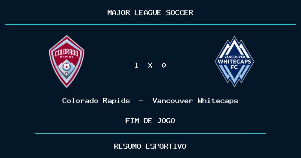 Colorado Rapids vence Vancouver Whitecaps por 1 a 0