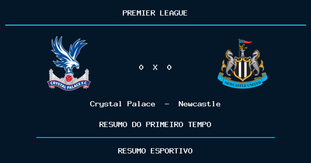 Crystal Palace 0 x 0 Newcastle: como foi o primeiro tempo