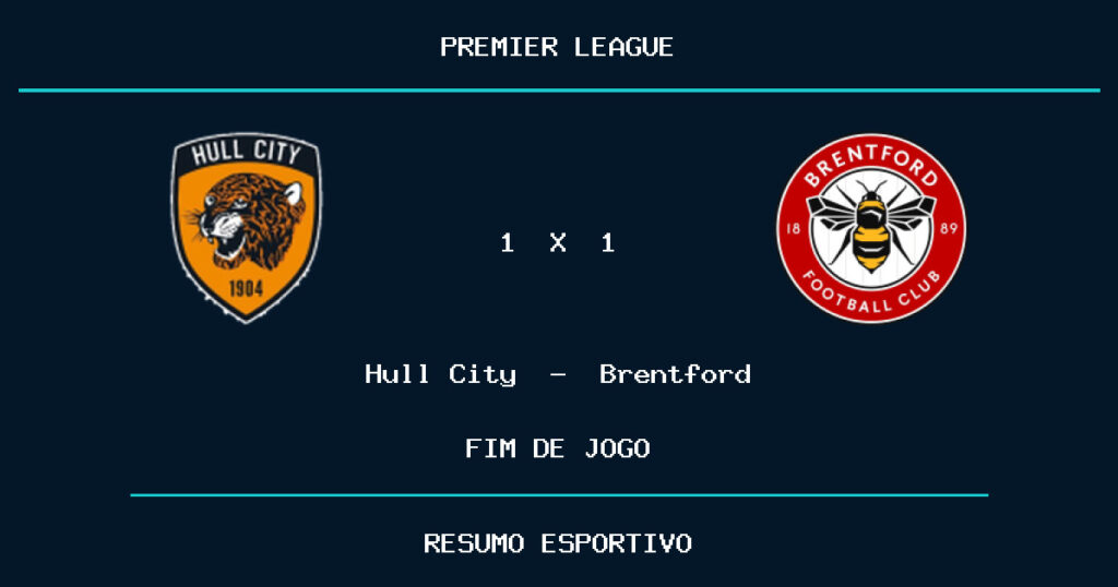 Hull City e Brentford empatam por 1 a 1