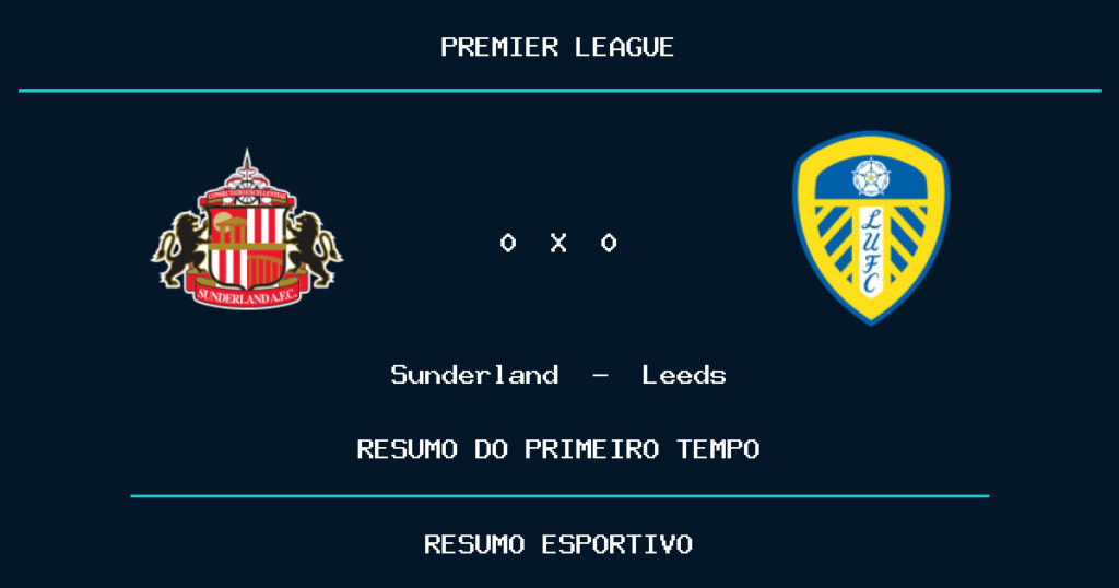 Sunderland 0 x 0 Leeds: como foi o primeiro tempo