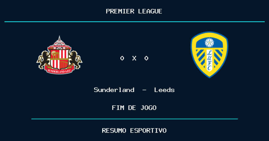 Sunderland e Leeds empatam por 0 a 0
