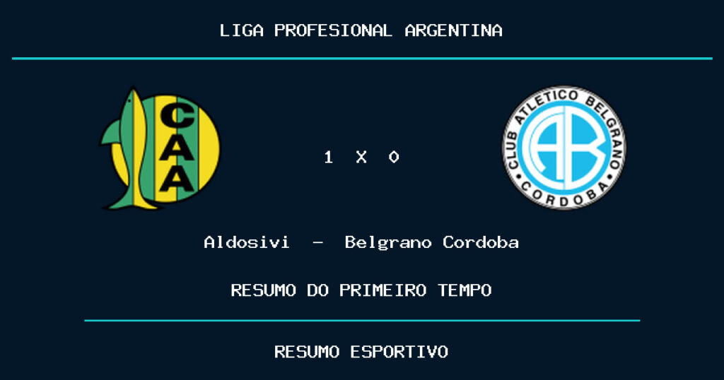 Aldosivi 1 x 0 Belgrano Cordoba: como foi o primeiro tempo