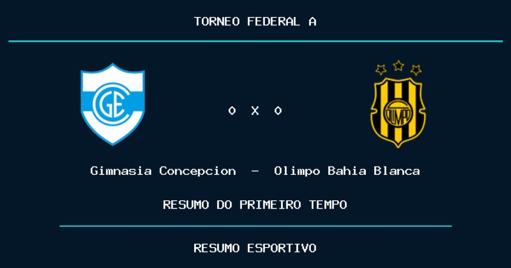Gimnasia Concepción 0 x 0 Olimpo Bahia Blanca: como foi o primeiro tempo