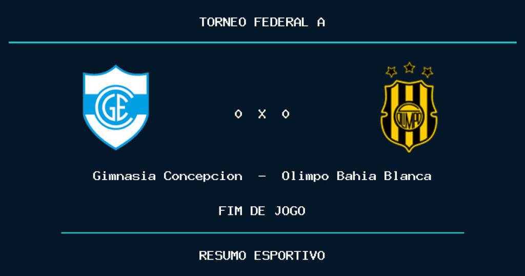 Gimnasia Concepción e Olimpo Bahia Blanca empatam por 0 a 0