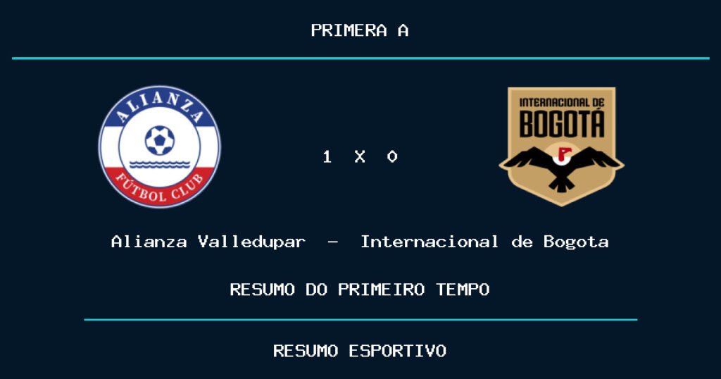 Alianza Valledupar 1 x 0 Internacional de Bogota: como foi o primeiro tempo