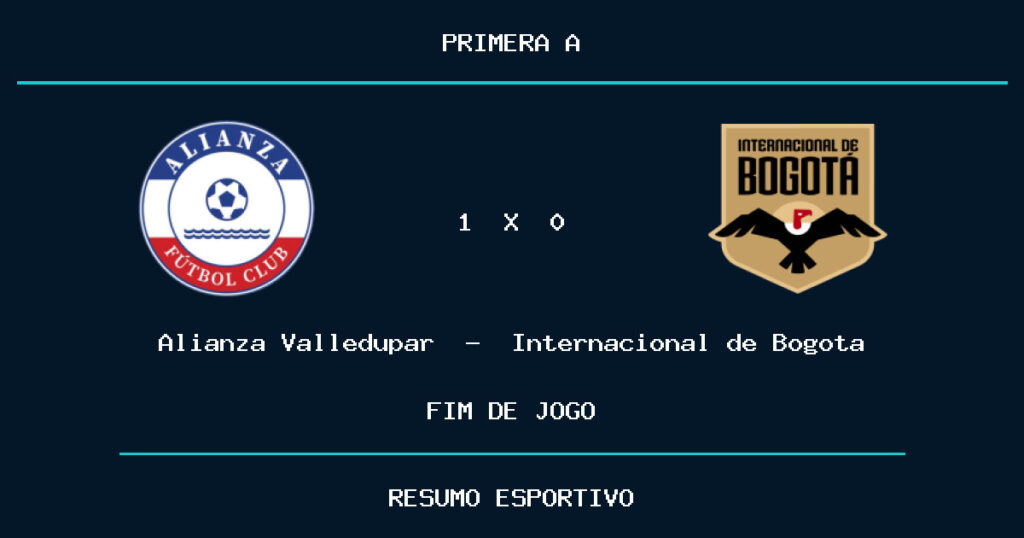 Alianza Valledupar vence Internacional de Bogota por 1 a 0