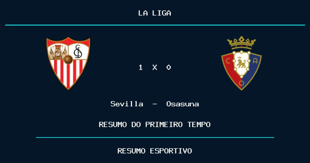 Sevilla 1 x 0 Osasuna: como foi o primeiro tempo