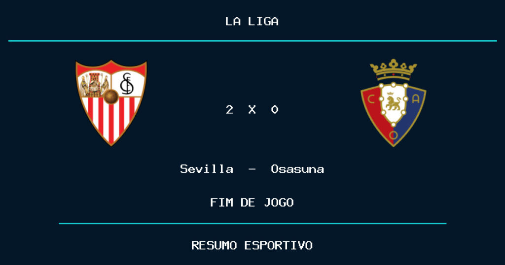 Sevilla vence Osasuna por 2 a 0