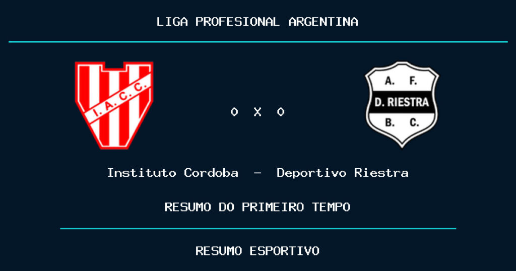 Instituto Cordoba 0 x 0 Deportivo Riestra: como foi o primeiro tempo