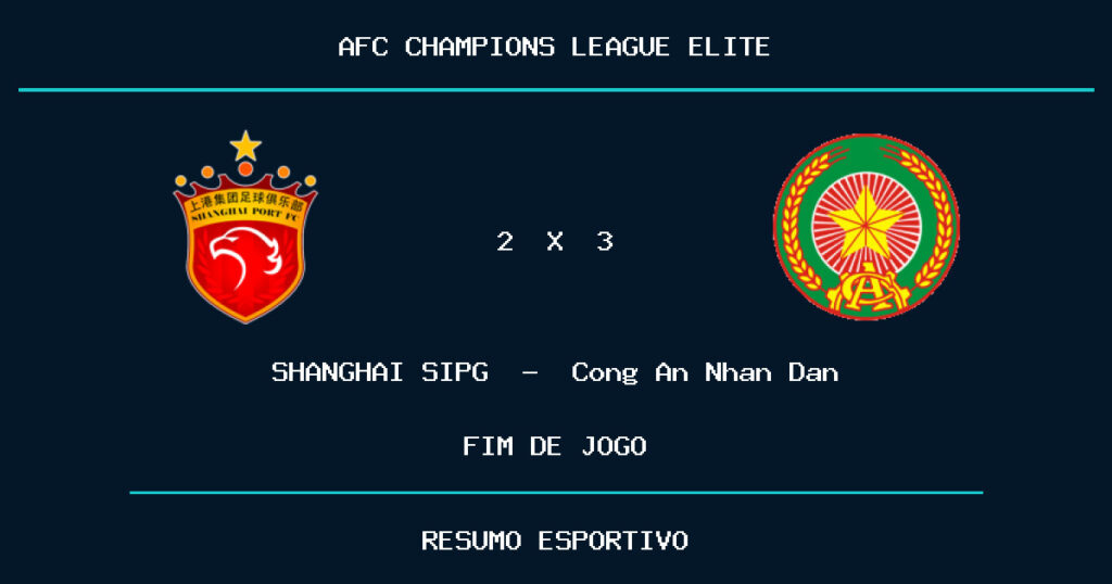 Công An Nhân Dân vence SHANGHAI SIPG por 3 a 2