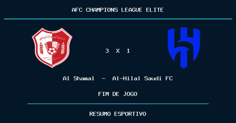 Al Shamal vence Al-Hilal Saudi FC por 3 a 1