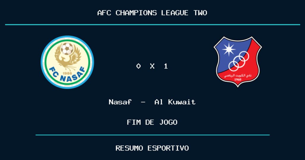 Al Kuwait vence Nasaf por 1 a 0