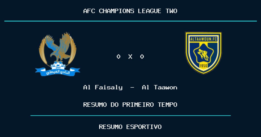 Al Faisaly 0 x 0 Al Taawon: como foi o primeiro tempo