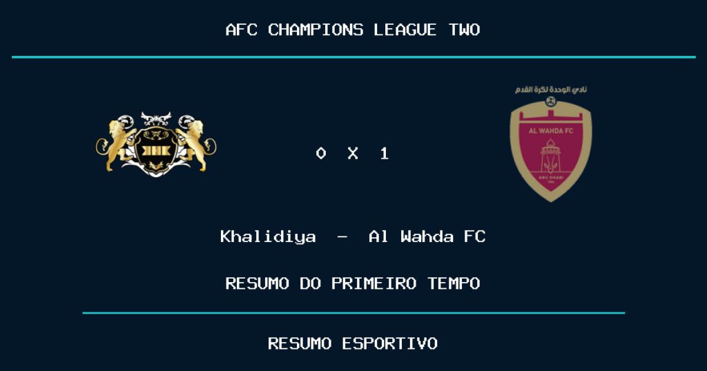 Khalidiya 0 x 1 Al Wahda FC: como foi o primeiro tempo
