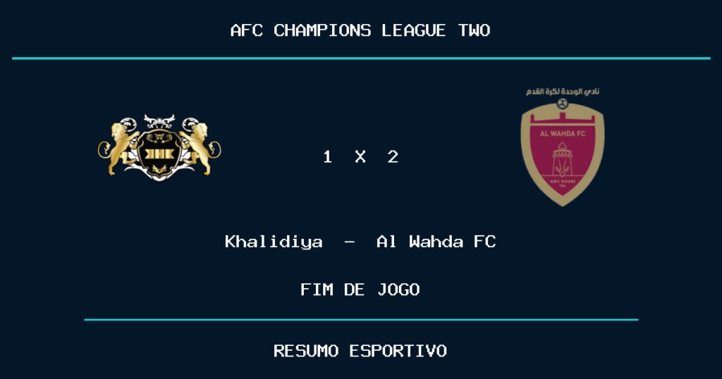Al Wahda FC vence Khalidiya por 2 a 1