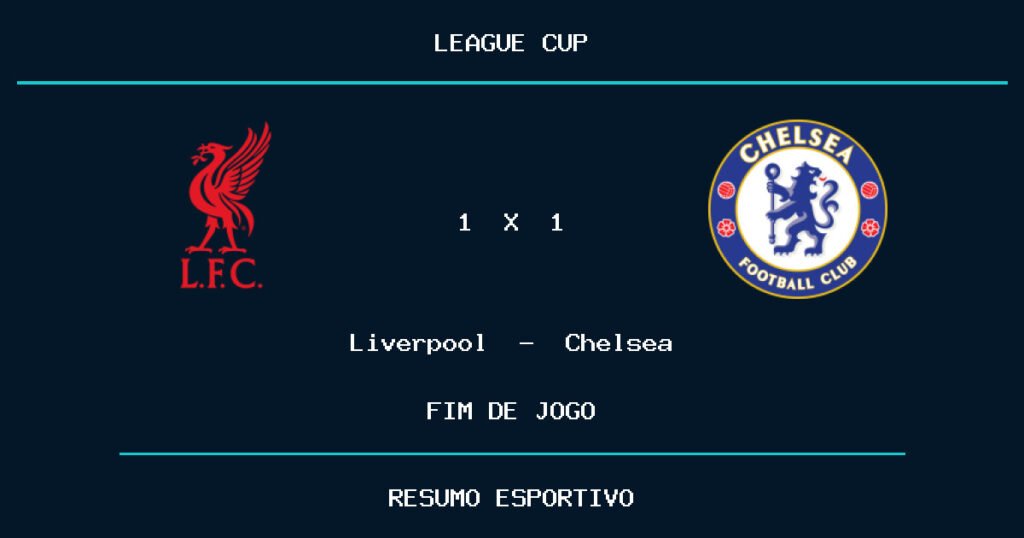 Liverpool e Chelsea empatam por 1 a 1