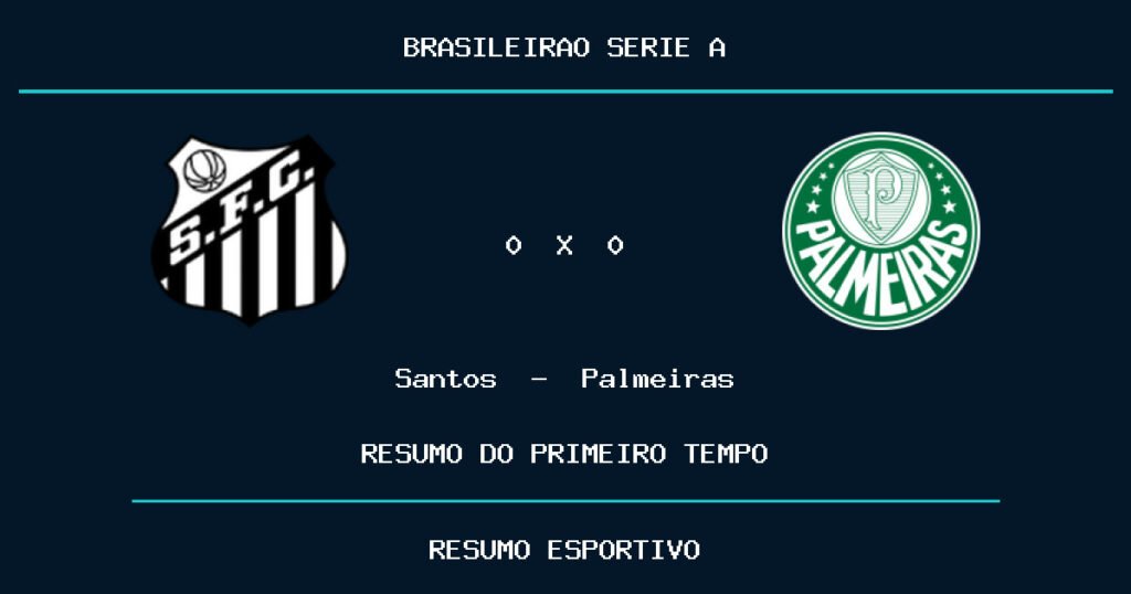 Santos 0 x 0 Palmeiras: como foi o primeiro tempo