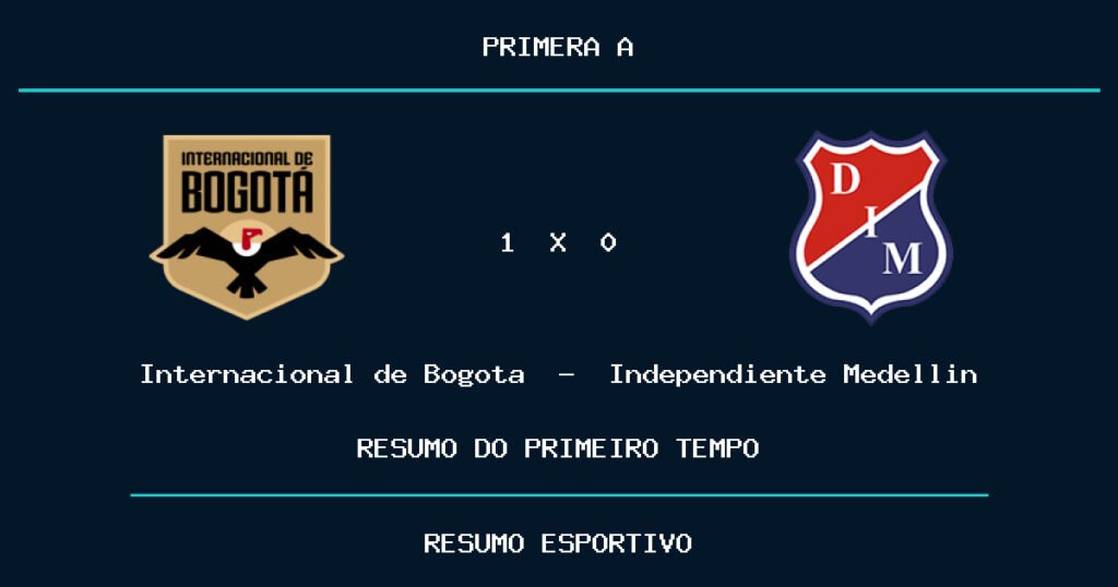 Internacional de Bogota 1 x 0 Independiente Medellin: como foi o primeiro tempo