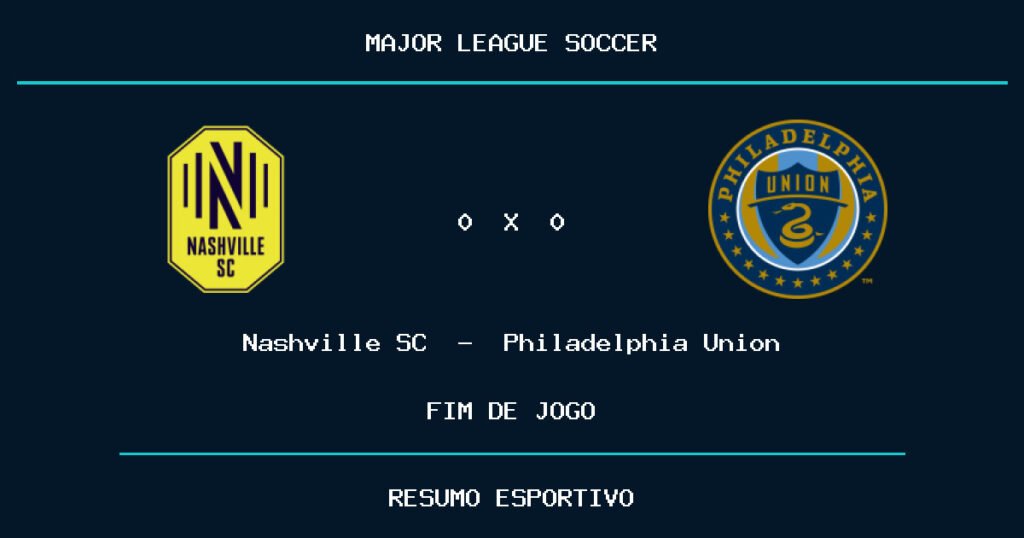 Nashville SC e Philadelphia Union empatam por 0 a 0