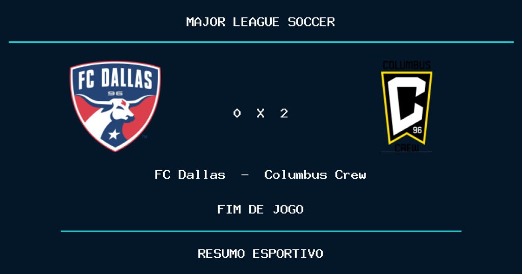 Columbus Crew vence FC Dallas por 2 a 0