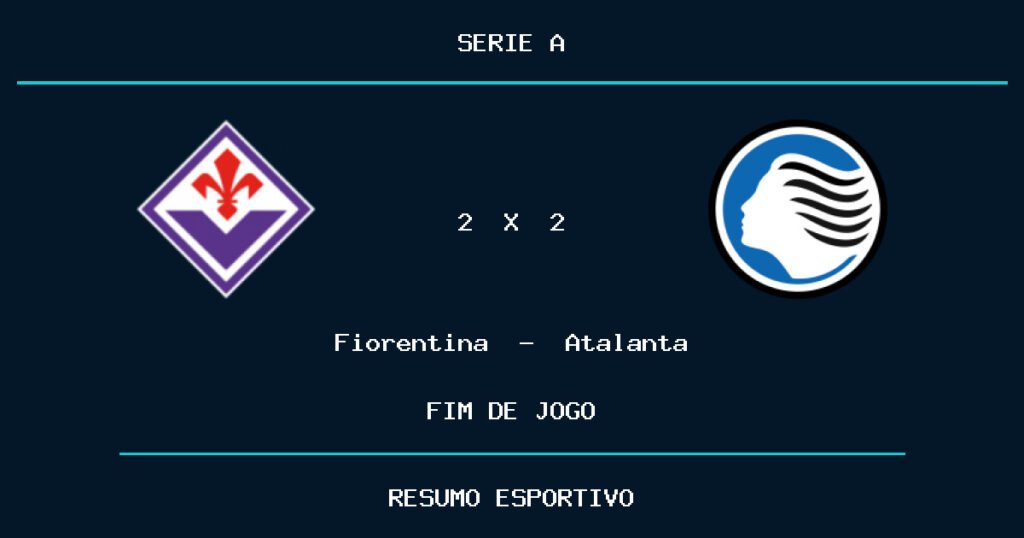 Fiorentina e Atalanta empatam por 2 a 2