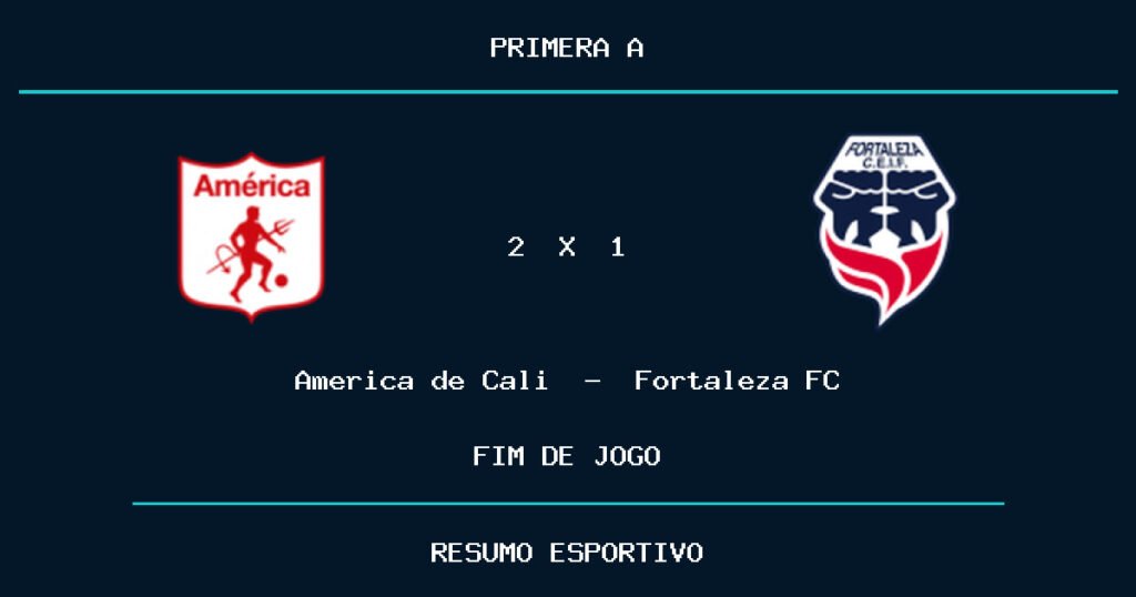 America de Cali reage e vence Fortaleza FC por 2 a 1