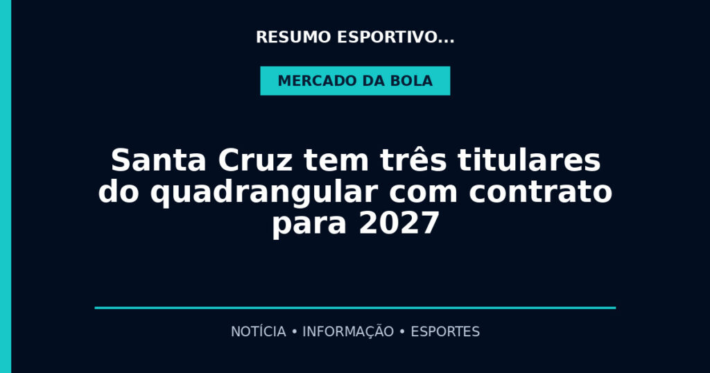 Santa Cruz tem três titulares do quadrangular com contrato para 2027