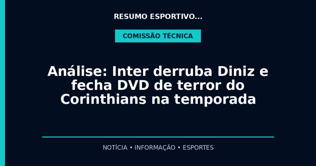 Análise: Inter derruba Diniz e fecha DVD de terror do Corinthians na temporada