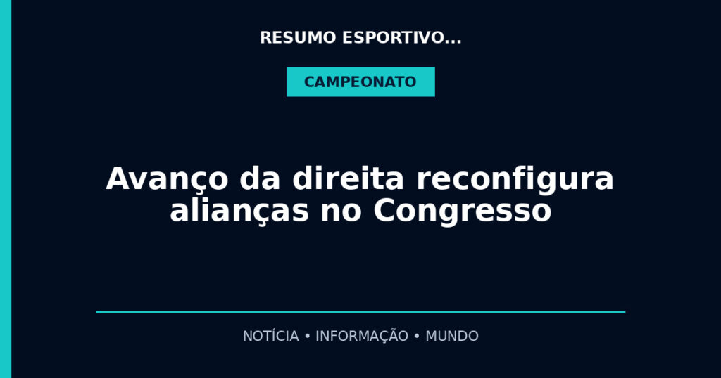 Avanço da direita reconfigura alianças no Congresso