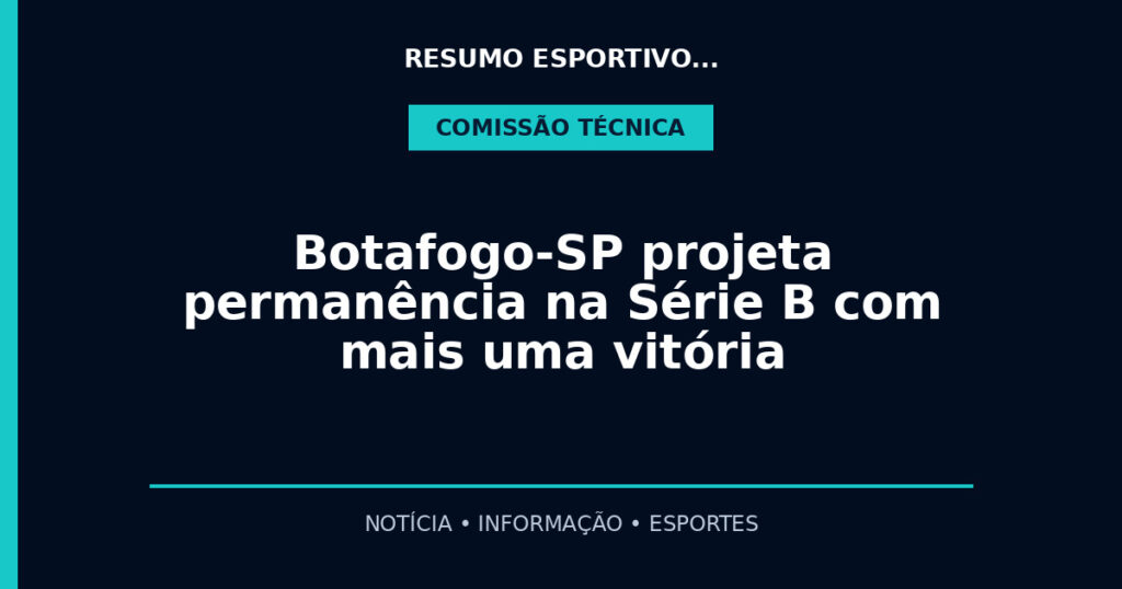 Botafogo-SP projeta permanência na Série B com mais uma vitória